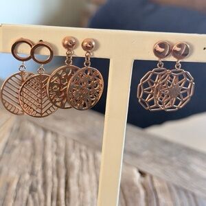 Chic Rose Gold Geometric Earrings